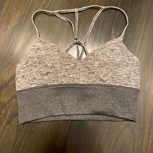 All yoga grey sweat bra